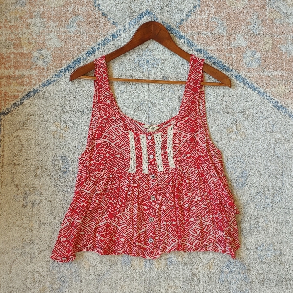 Forever 21 | Flowy Crop with White Crochet Detail